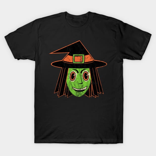 Vintage Halloween Witch T-Shirt by LMHDesigns